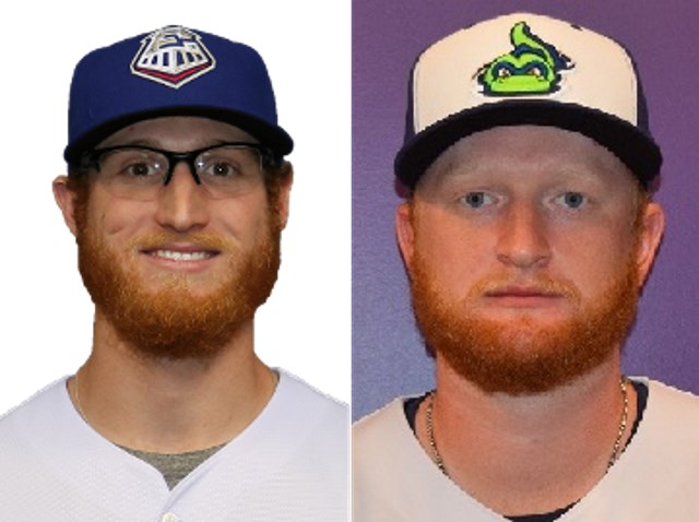 Two minor league players with the same name look surprisingly alike